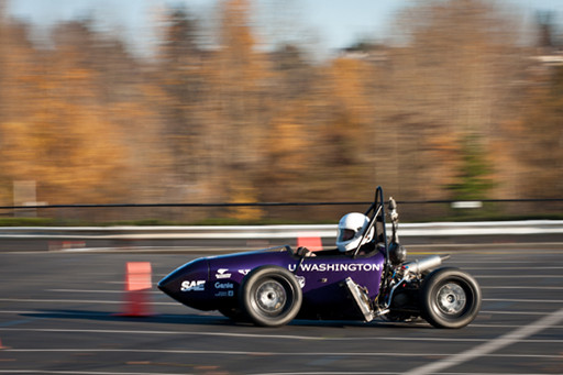 UW FSAE Team 22 car running without aero during testing